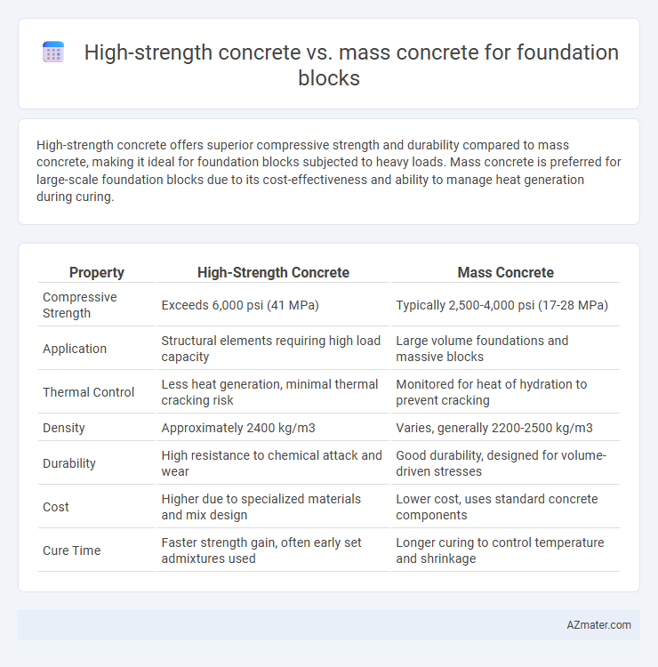 High-strength concrete vs. mass concrete for foundation blocks - What is The Difference?