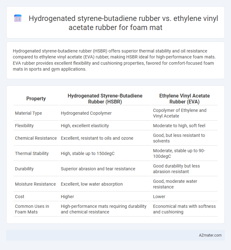 Hydrogenated styrene-butadiene rubber vs. ethylene vinyl acetate rubber for foam mat - What is The Difference?