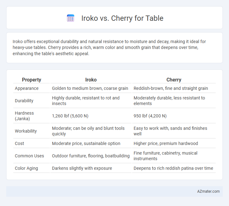 Iroko vs. Cherry for Table - What is The Difference?