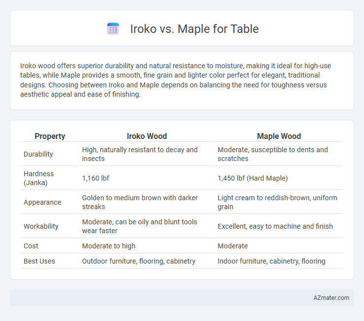 Iroko vs. Maple for Table - What is The Difference?