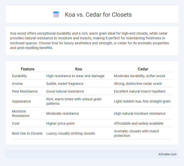 Koa vs. Cedar for Closets - What is The Difference?