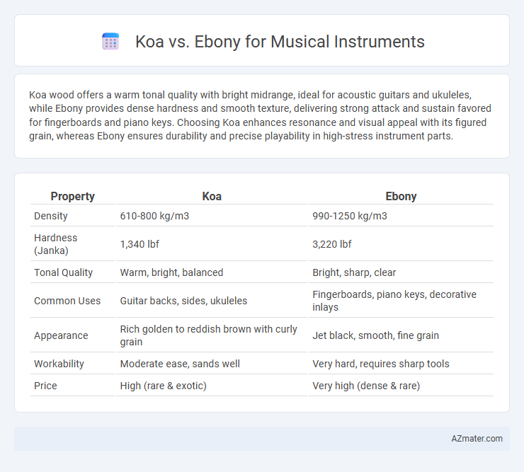 Koa vs. Ebony for Musical Instruments - What is The Difference?