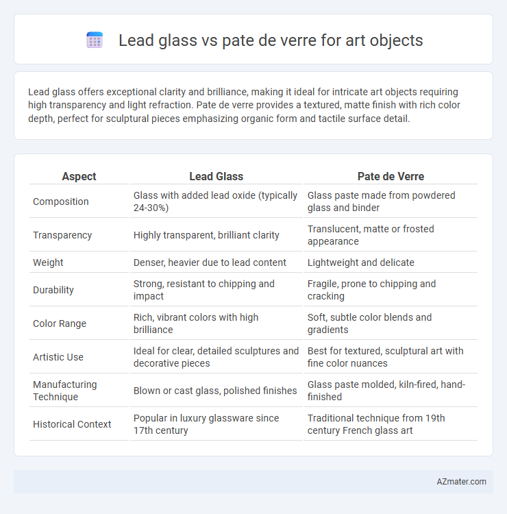 Lead glass vs pate de verre for art objects - What is The Difference?