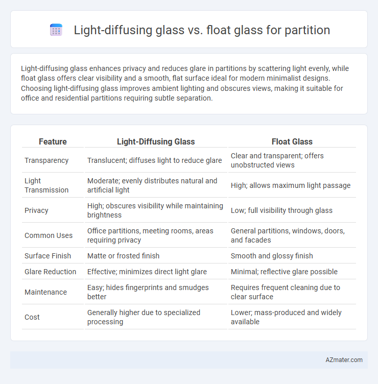 Light-diffusing glass vs. float glass for partition - What is The Difference?