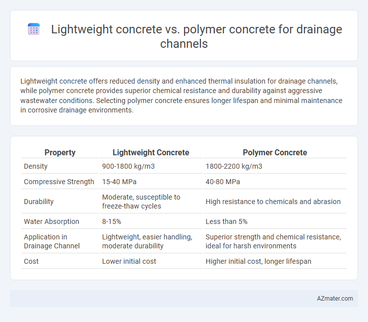 Lightweight concrete vs. polymer concrete for drainage channels - What is The Difference?