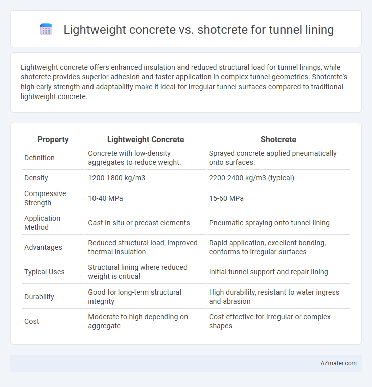 Lightweight concrete vs. shotcrete for tunnel lining - What is The Difference?
