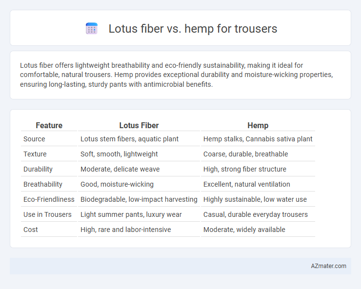 Lotus fiber vs. hemp for trousers - What is The Difference?