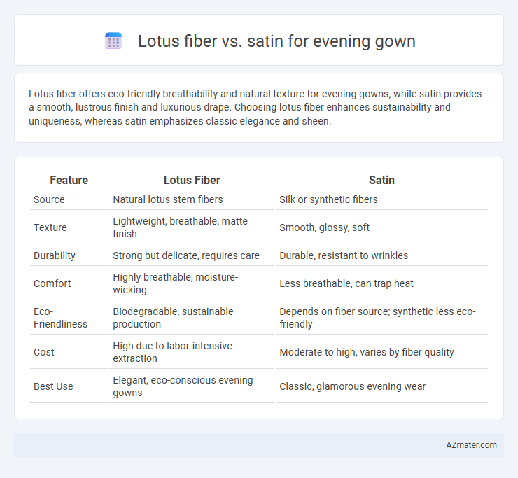 Lotus fiber vs. satin for evening gown - What is The Difference?