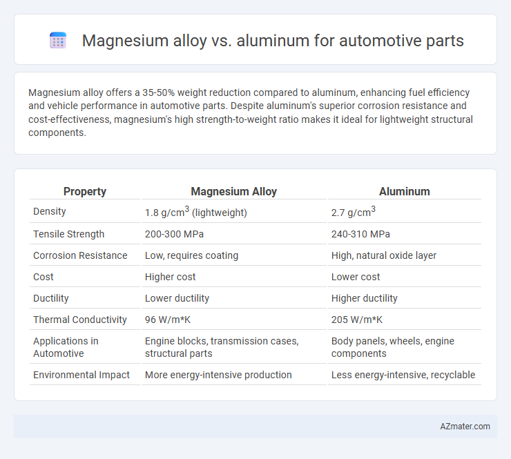 Magnesium alloy vs. aluminum for automotive parts - What is The Difference?