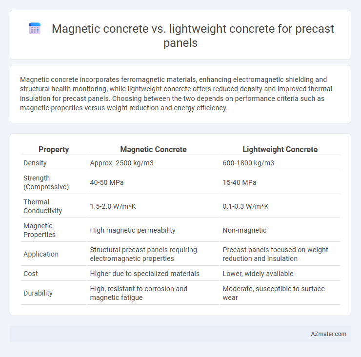 Magnetic concrete vs. lightweight concrete for precast panels - What is The Difference?