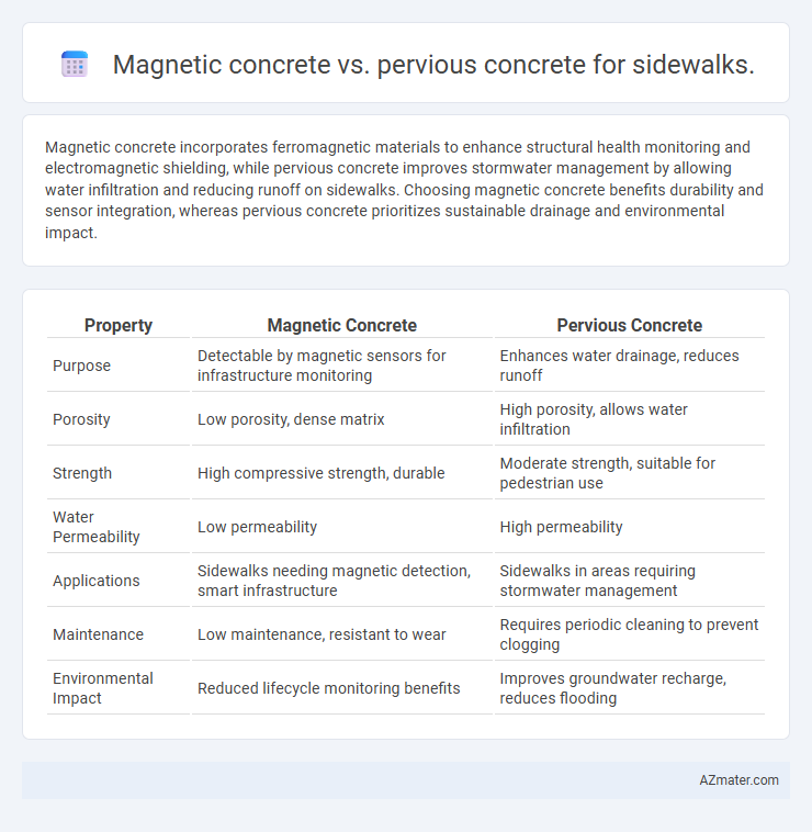 Magnetic concrete vs. pervious concrete for sidewalks. - What is The Difference?