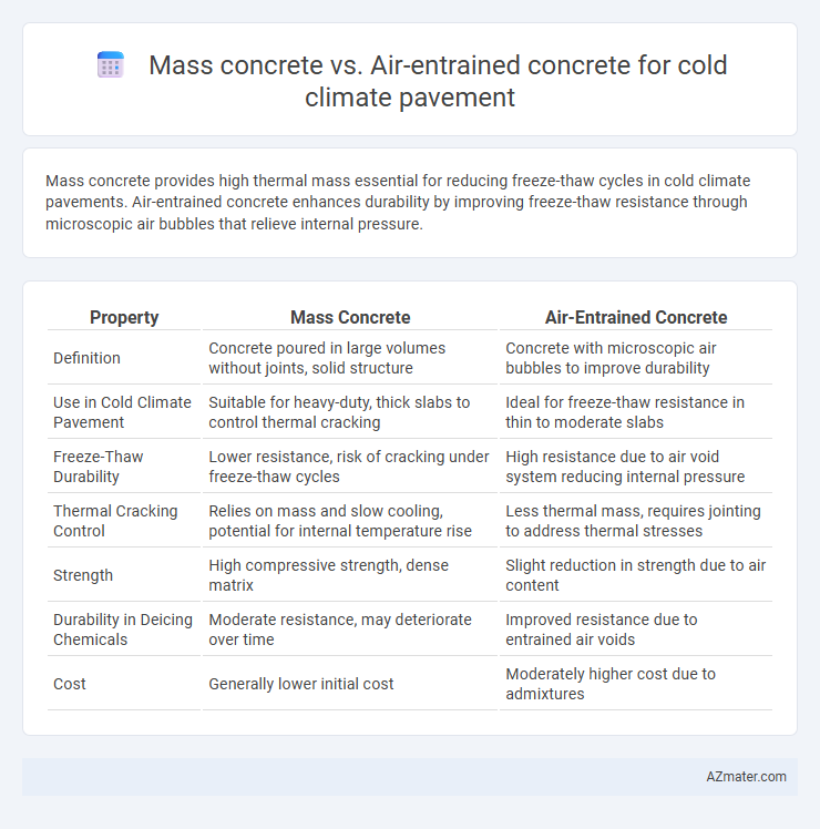 Mass concrete vs. Air-entrained concrete for cold climate pavement - What is The Difference?