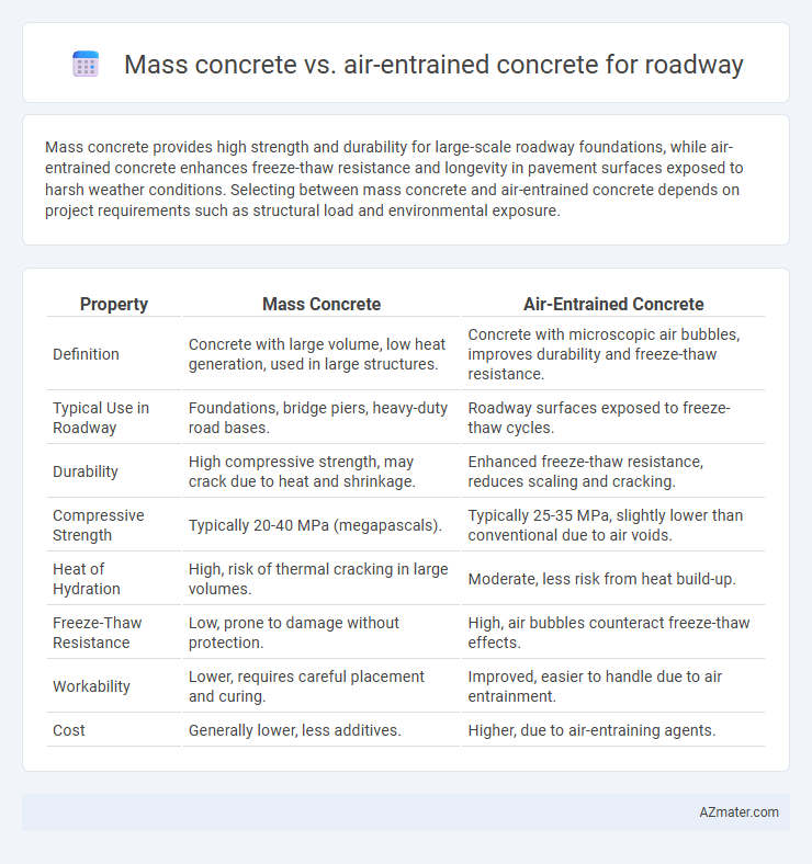 Mass concrete vs. air-entrained concrete for roadway - What is The Difference?