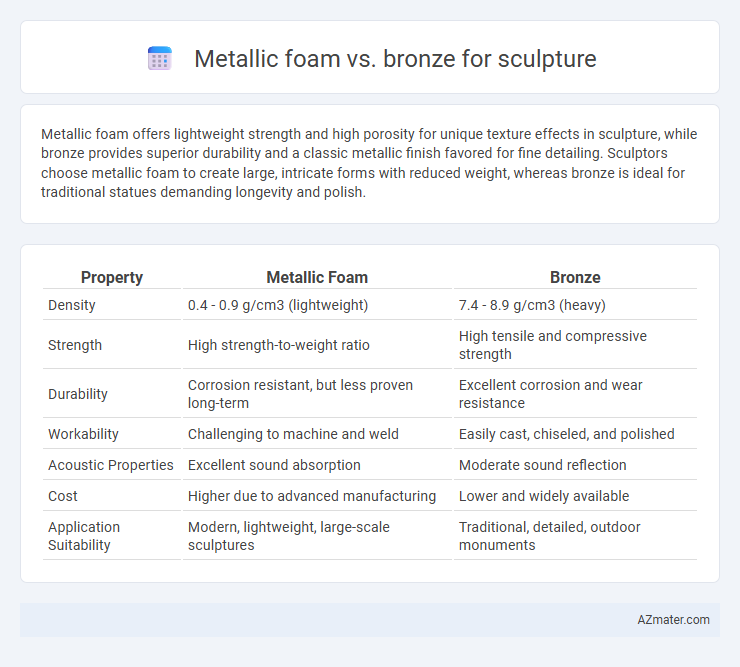 Metallic foam vs. bronze for sculpture - What is The Difference?