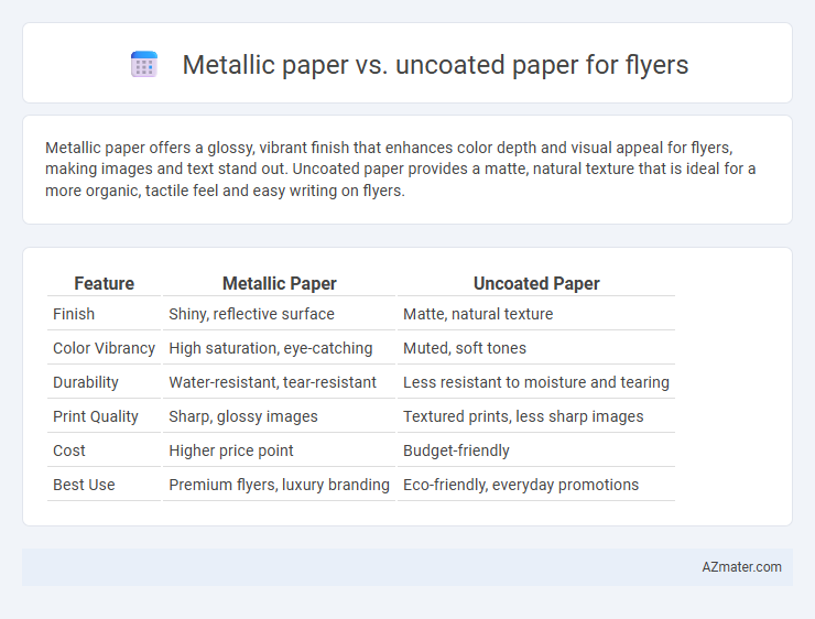 Metallic paper vs. uncoated paper for flyers - What is The Difference?