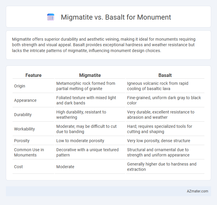 Migmatite vs. Basalt for Monument - What is The Difference?