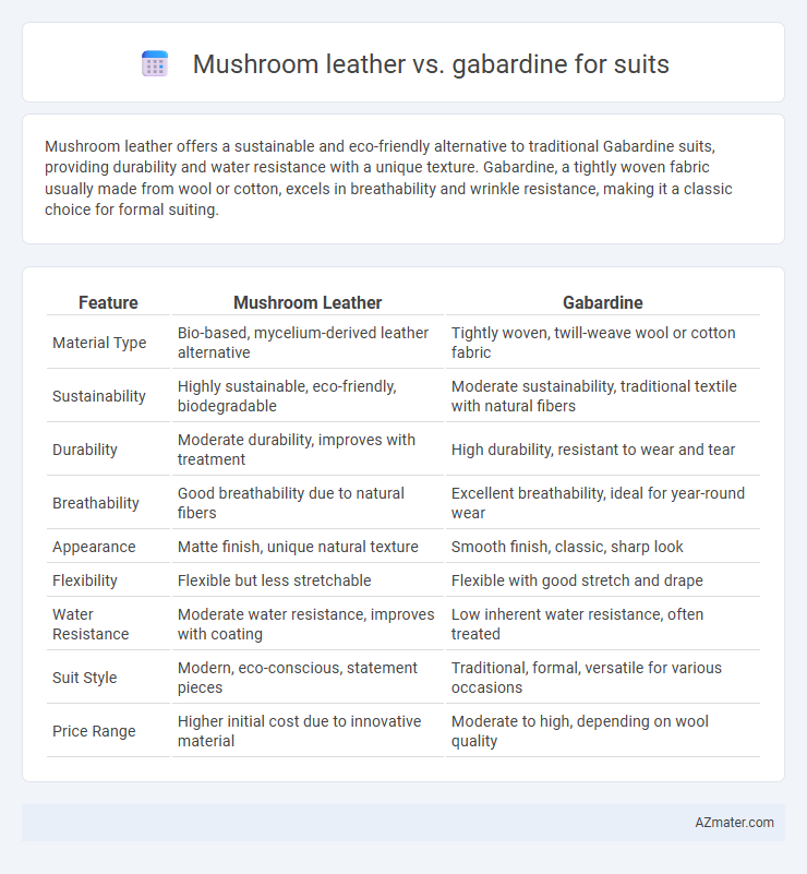 Mushroom leather vs. gabardine for suits - What is The Difference?