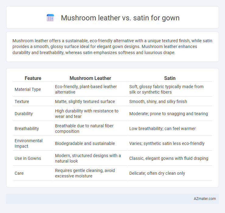 Mushroom leather vs. satin for gown - What is The Difference?