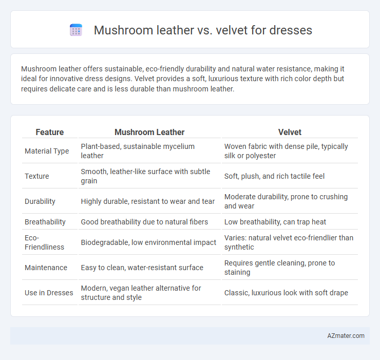 Mushroom leather vs. velvet for dresses - What is The Difference?