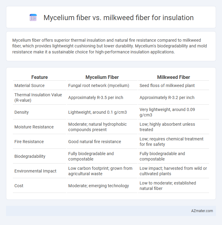 Mycelium fiber vs. milkweed fiber for insulation - What is The Difference?