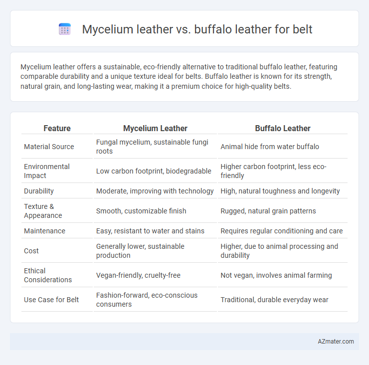 Mycelium leather vs. buffalo leather for belt - What is The Difference?
