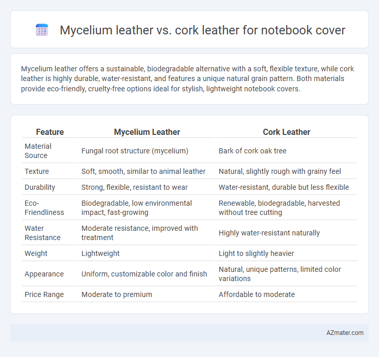 Mycelium leather vs. cork leather for notebook cover - What is The Difference?