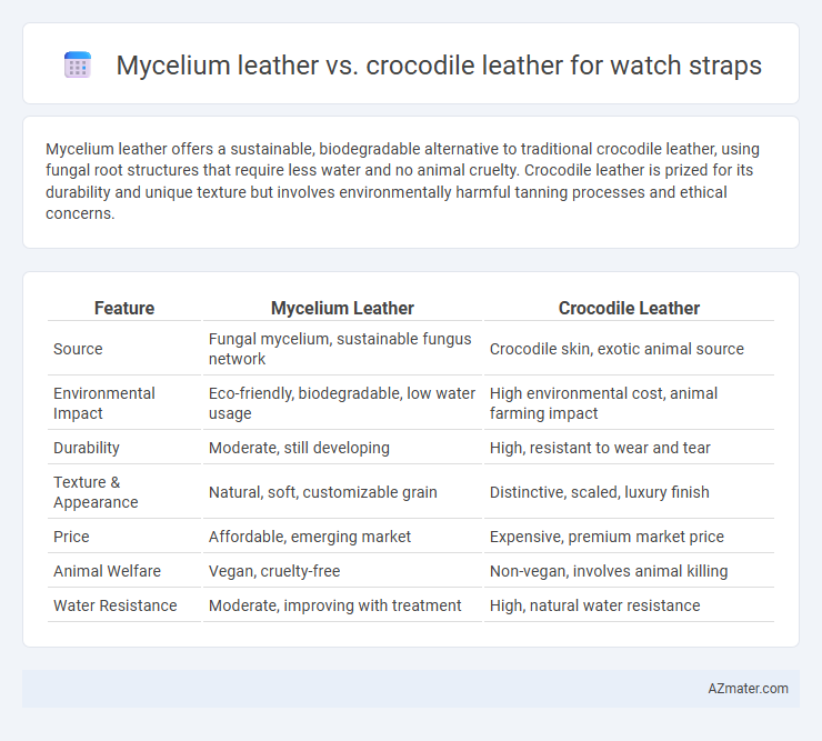 Mycelium leather vs. crocodile leather for watch straps - What is The Difference?