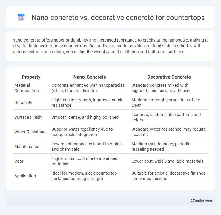 Nano-concrete vs. decorative concrete for countertops - What is The Difference?