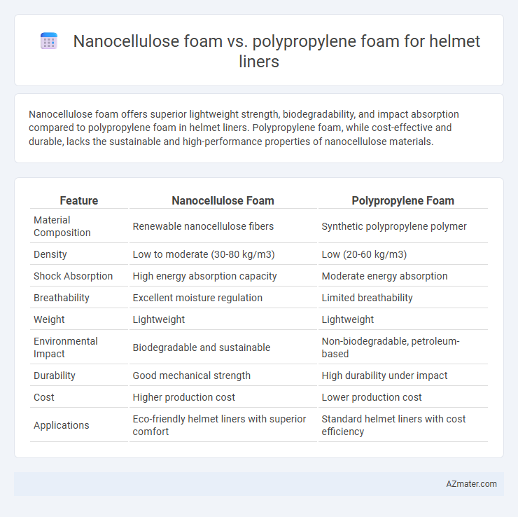 Nanocellulose foam vs. polypropylene foam for helmet liners - What is The Difference?