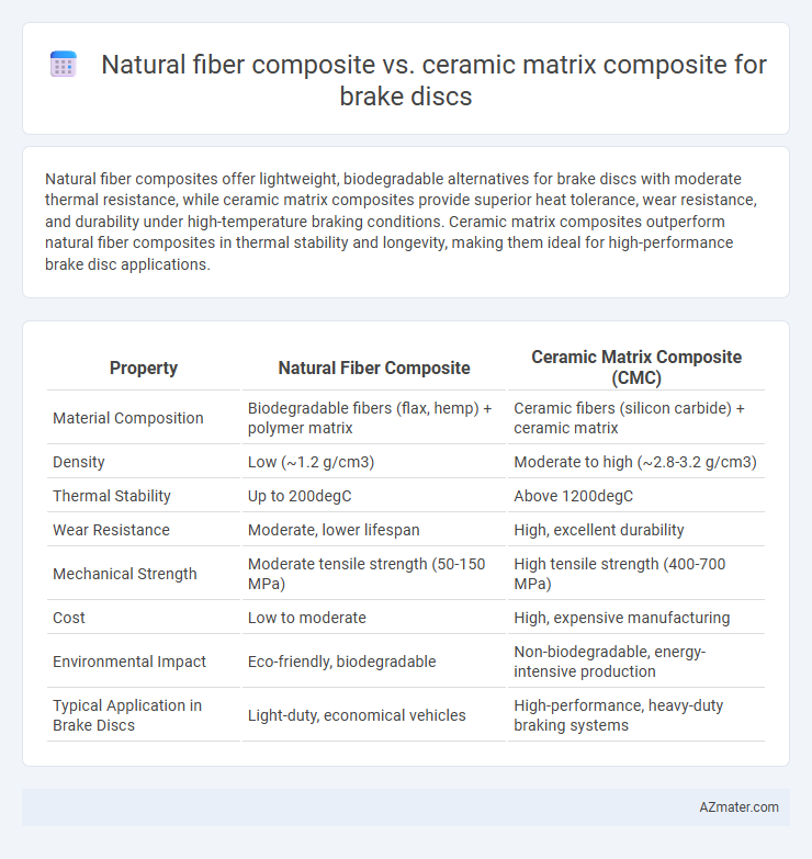 Natural fiber composite vs. ceramic matrix composite for brake discs - What is The Difference?
