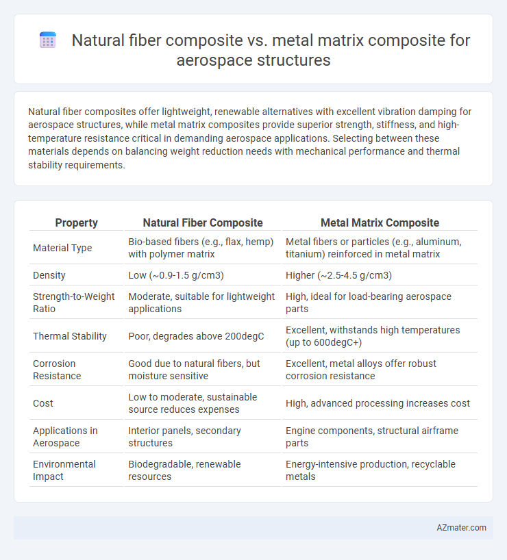 Natural fiber composite vs. metal matrix composite for aerospace structures - What is The Difference?