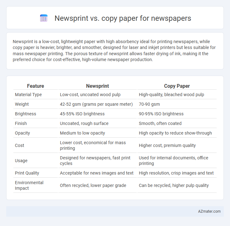 Newsprint vs. copy paper for newspapers - What is The Difference?