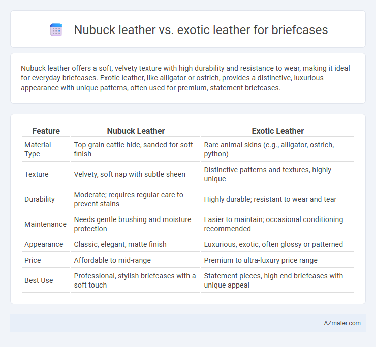 Nubuck leather vs. exotic leather for briefcases - What is The Difference?