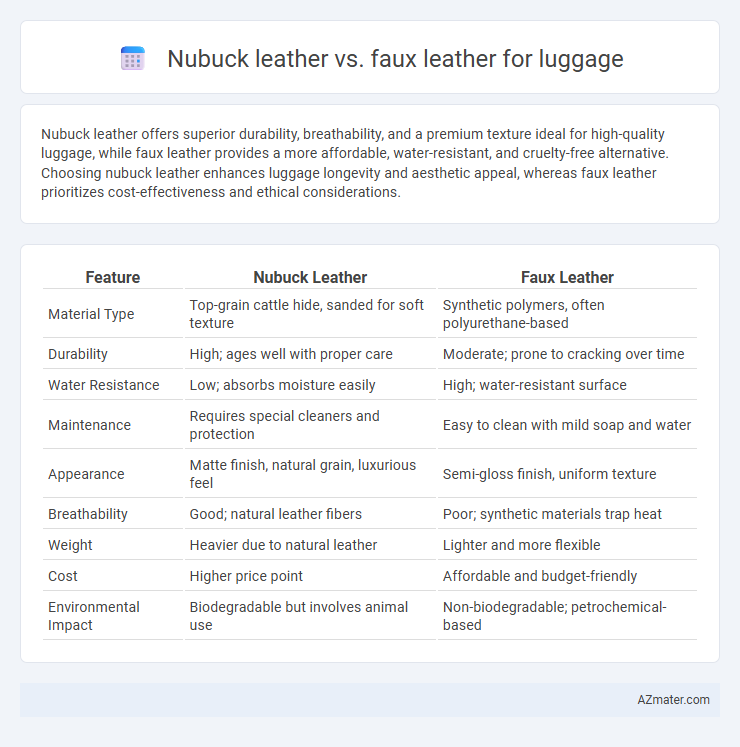 Nubuck leather vs. faux leather for luggage - What is The Difference?