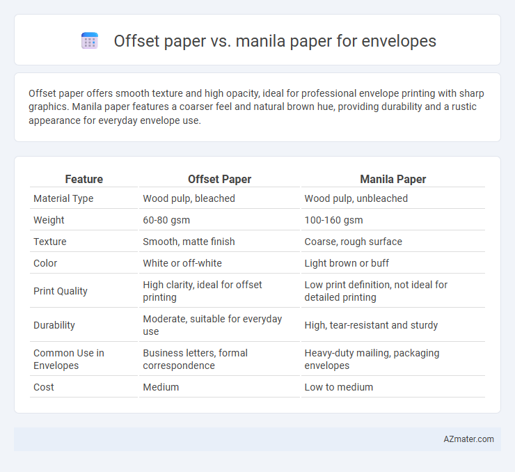 Offset paper vs. manila paper for envelopes - What is The Difference?