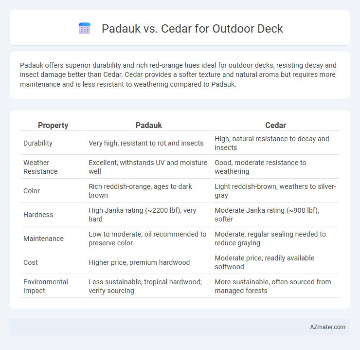 Padauk vs. Cedar for Outdoor Deck - What is The Difference?