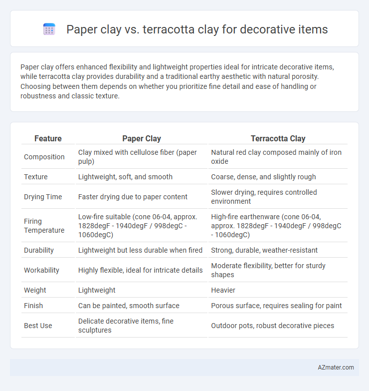 Paper clay vs. terracotta clay for decorative items - What is The Difference?