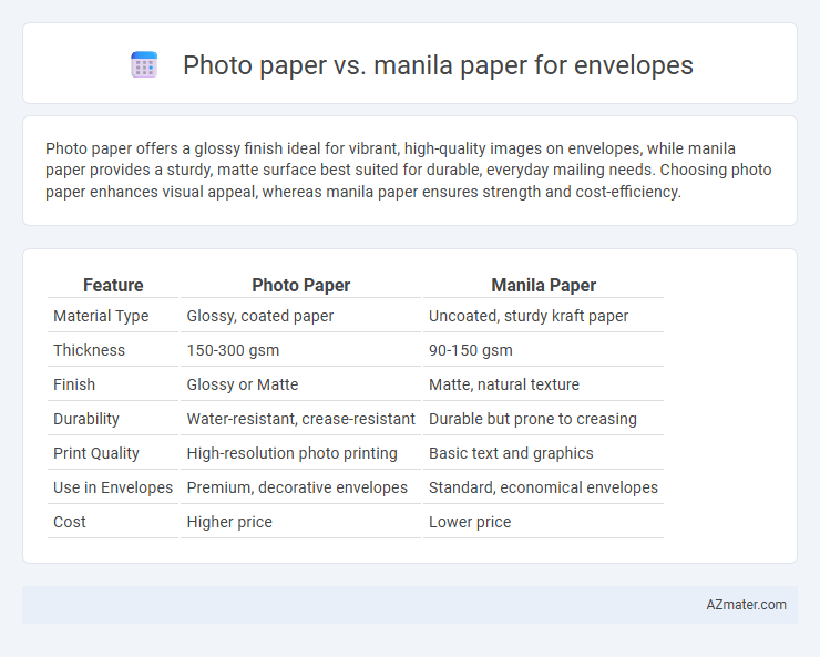 Photo paper vs. manila paper for envelopes - What is The Difference?