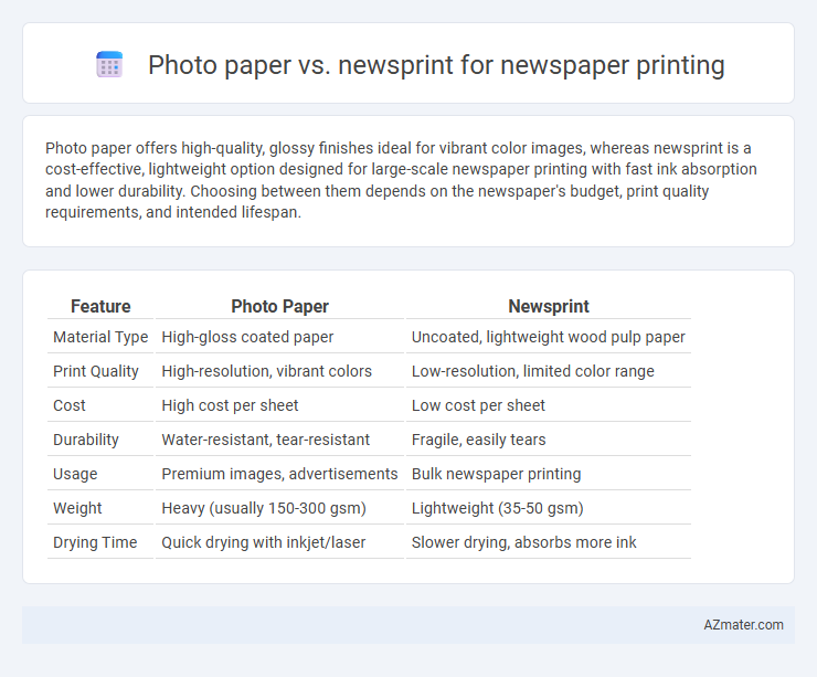 Photo paper vs. newsprint for newspaper printing - What is The Difference?