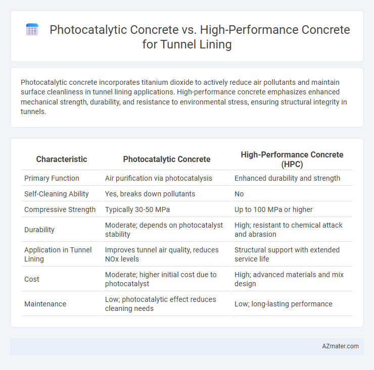 Photocatalytic Concrete vs. High-Performance Concrete for Tunnel Lining - What is The Difference?