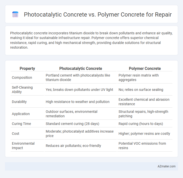 Photocatalytic Concrete vs. Polymer Concrete for Repair - What is The Difference?