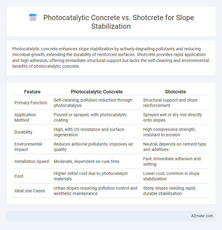 Photocatalytic Concrete vs. Shotcrete for Slope Stabilization - What is The Difference?