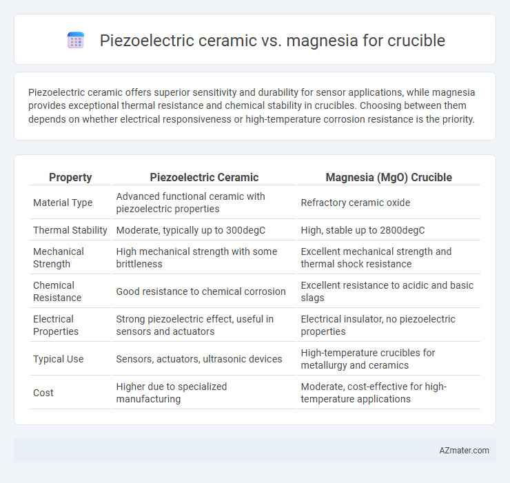 Piezoelectric ceramic vs. magnesia for crucible - What is The Difference?