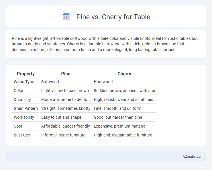 Pine vs. Cherry for Table - What is The Difference?