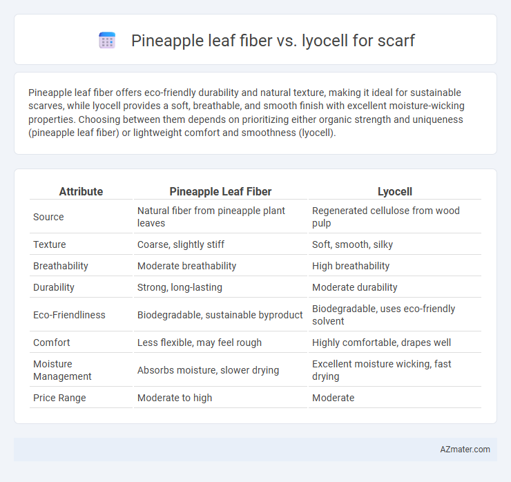 Pineapple leaf fiber vs. lyocell for scarf - What is The Difference?