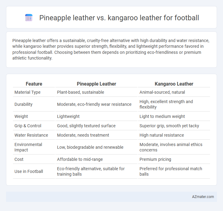 Pineapple leather vs. kangaroo leather for football - What is The Difference?