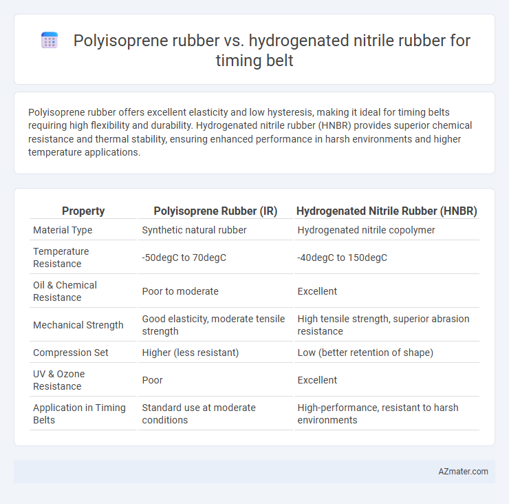 Polyisoprene rubber vs. hydrogenated nitrile rubber for timing belt - What is The Difference?