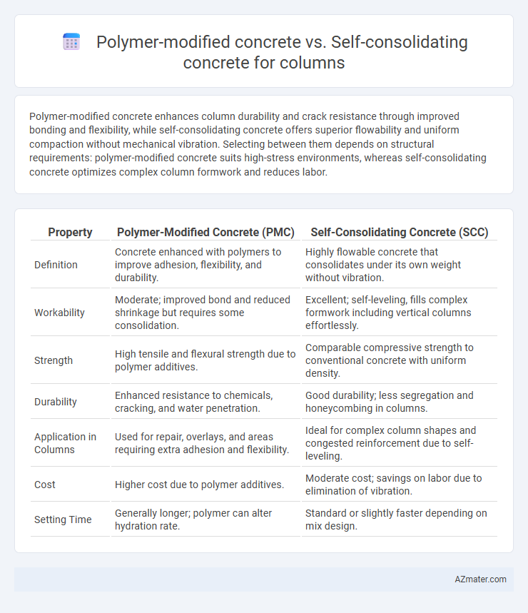 Polymer-modified concrete vs. Self-consolidating concrete for columns - What is The Difference?