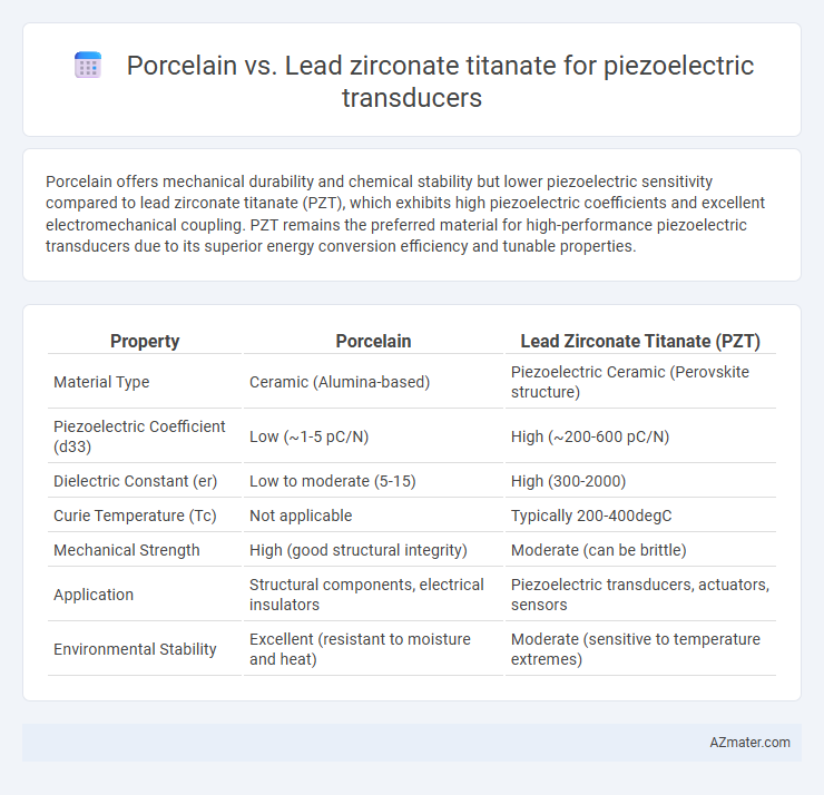 Porcelain vs. Lead zirconate titanate for piezoelectric transducers - What is The Difference?