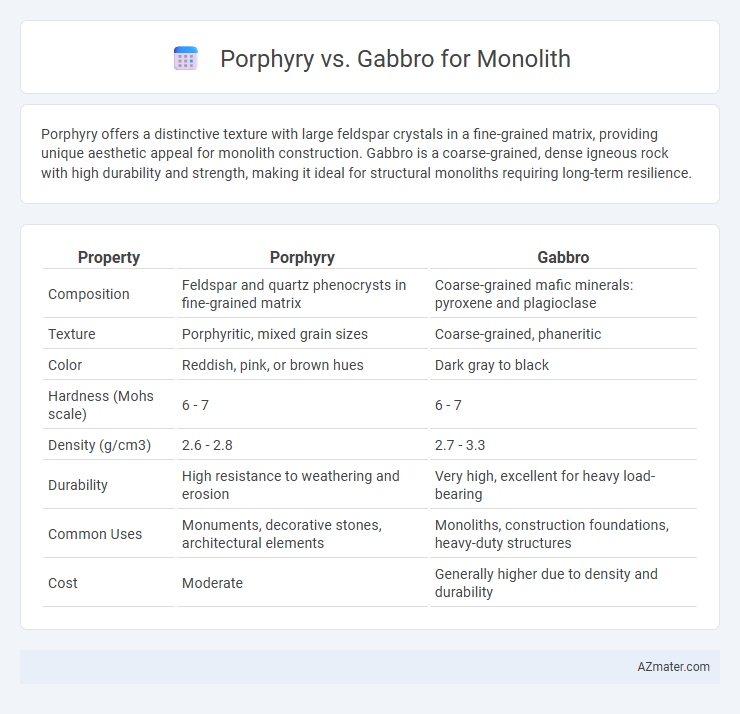 Porphyry vs. Gabbro for Monolith - What is The Difference?